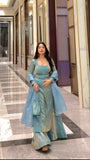 Fandy silk with Soft Micro Cotton Fabric Lining & Sequence Work Salwar Kameez