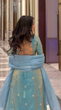 Fandy silk with Soft Micro Cotton Fabric Lining & Sequence Work Salwar Kameez