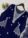 BEAUTIFUL SEQUENCE EMBROIDERED TOP PLAZZO WITH DUPATTA
