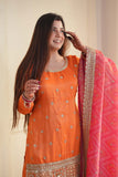 Chinon with Soft Micro Inner & thread With Intricate Sequence work Salwar Kameez