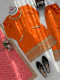Chinon with Soft Micro Inner & thread With Intricate Sequence work Salwar Kameez