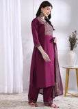 Reyon Slub with Printed Neck Patch Beautiful Salwar Kameez