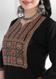 Reyon Slub with Printed Neck Patch Beautiful Salwar Kameez