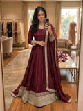 Fendy Satin Silk With Embroidery 3/5mm Sequences Work Salwar Kameez