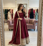Fendy Satin Silk With Embroidery 3/5mm Sequences Work Salwar Kameez