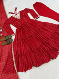 New Designer Heavy Brocade fabric Anarkali Suit In New Fancy Style