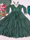 New Designer Heavy Brocade fabric Anarkali Suit In New Fancy Style