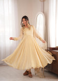 Doremon Crush With Real Mirror work Lace Border With Fully Flair Salwar Kameez