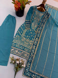 Fully Stitched & Ready to Wear Fox Georgette with Heavy Embroidery Sequence Work Salwar Kameez