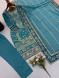 Fully Stitched & Ready to Wear Fox Georgette with Heavy Embroidery Sequence Work Salwar Kameez