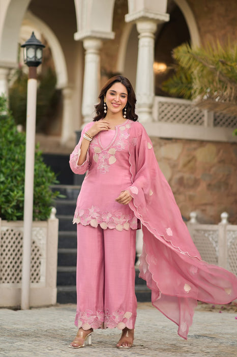 Fully Stitched & Ready to Wear Pure Heavy Natural Satin Salwar Kameez