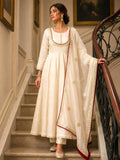 Pure Roman Cotton With Full Sleeve with Embroidery Thread And Sequins Work With GPO Lace Border Salwar Kameez