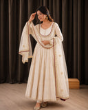 Pure Roman Cotton With Full Sleeve with Embroidery Thread And Sequins Work With GPO Lace Border Salwar Kameez