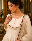Pure Roman Cotton With Full Sleeve with Embroidery Thread And Sequins Work With GPO Lace Border Salwar Kameez
