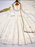 Pure Roman Cotton With Full Sleeve with Embroidery Thread And Sequins Work With GPO Lace Border Salwar Kameez