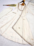 Pure Roman Cotton With Full Sleeve with Embroidery Thread And Sequins Work With GPO Lace Border Salwar Kameez