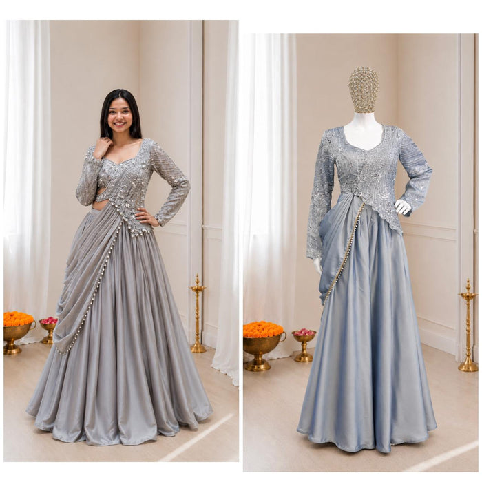 New Trending stylish Lehenga Choli set With Embroidery Work detailing