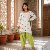 Heavy Pure Cameric Cotton Fully fancy Sleeves Beautiful Salwar Kameez