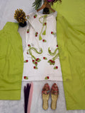 Heavy Pure Cameric Cotton Fully fancy Sleeves Beautiful Salwar Kameez
