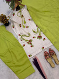 Heavy Pure Cameric Cotton Fully fancy Sleeves Beautiful Salwar Kameez