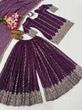 Heavy Crunchy Silk Material With 3mm Sequence Embroidery Work Salwar Kameez