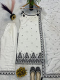 Maska Cotton Silk Fancy Border With Multi Needle Sequence & Embroidery Work Salwar Kameez