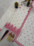 Maska Cotton Silk Fancy Border With Multi Needle Sequence & Embroidery Work Salwar Kameez