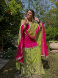 Fendy Silk with Real Mirror Work Top Lehenga Dupatta Set