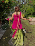 Fendy Silk with Real Mirror Work Top Lehenga Dupatta Set