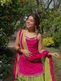 Fendy Silk with Real Mirror Work Top Lehenga Dupatta Set