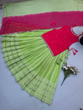 Fendy Silk with Real Mirror Work Top Lehenga Dupatta Set