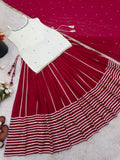 Fendy Silk with Real Mirror Work Top Lehenga Dupatta Set