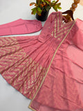 Anarkali Gown With Crunchy Silk With Fully Flair Salwar Kameez