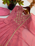 Anarkali Gown With Crunchy Silk With Fully Flair Salwar Kameez