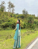 NEW READY TO WEAR FANCY DESIGN EMBROIDERY TOP PALAZZO WITH DUPATTA