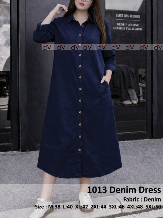 High quality denim fabric Full sleeve length Two side pockets Dress