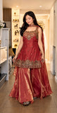 Pure Frendy Silk With Unstitched Sleeve Fabric Beautiful Salwar Kameez