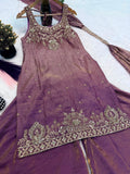Pure Frendy Silk With Unstitched Sleeve Fabric Beautiful Salwar Kameez