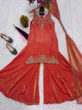 Pure Frendy Silk With Unstitched Sleeve Fabric Beautiful Salwar Kameez
