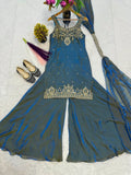 Pure Frendy Silk With Unstitched Sleeve Fabric Beautiful Salwar Kameez