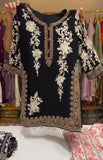 New Designer Party Wear Look Pure Heavy Star Georgette Top Plazzo & Dupatta Set