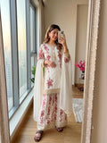 New Designer Party Wear Look Pure Heavy Star Georgette Top Plazzo & Dupatta Set