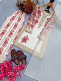New Designer Party Wear Look Pure Heavy Star Georgette Top Plazzo & Dupatta Set