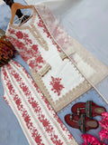 New Designer Party Wear Look Pure Heavy Star Georgette Top Plazzo & Dupatta Set