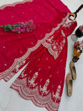 Fendy Satin with Codding Embroidery Sequence Work Salwar Kameez