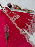 Fendy Satin with Codding Embroidery Sequence Work Salwar Kameez