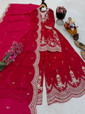 Fendy Satin with Codding Embroidery Sequence Work Salwar Kameez