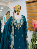 Fendy Satin with Codding Embroidery Sequence Work Salwar Kameez