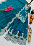 Fendy Satin with Codding Embroidery Sequence Work Salwar Kameez