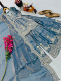 Fendy Satin with Codding Embroidery Sequence Work Salwar Kameez
